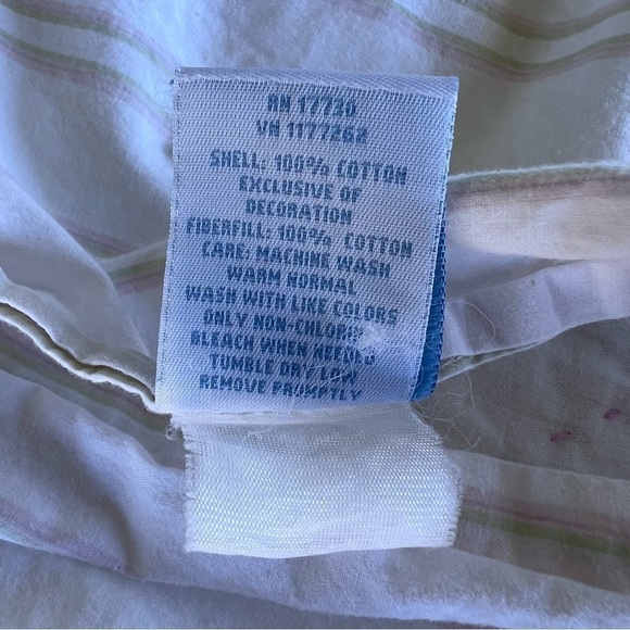 Simply Shabby Chic Cherry Blossom Quilted Pillow Sham Standard Size Satin Trim - Picture 11 of 11